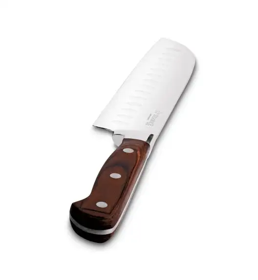 STARKE PRO SILVA Stalowy nóż japoński santoku / szefa kuchni 18 cm