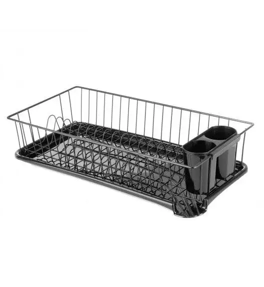 TADAR Metalowa suszarka do naczyń z ociekaczem na sztućce / 49 x 24,5 cm