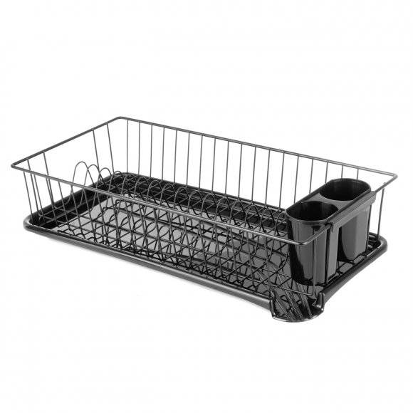 TADAR Metalowa suszarka do naczyń z ociekaczem na sztućce / 49 x 24,5 cm