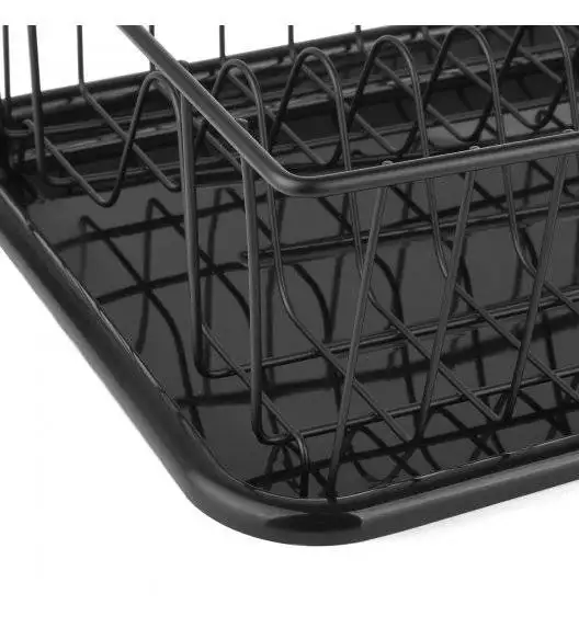 TADAR Metalowa suszarka do naczyń z ociekaczem na sztućce / 49 x 24,5 cm