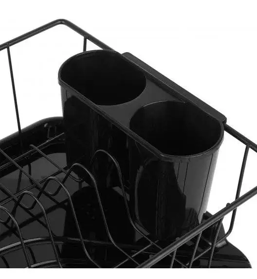 TADAR Metalowa suszarka do naczyń z ociekaczem na sztućce / 49 x 24,5 cm