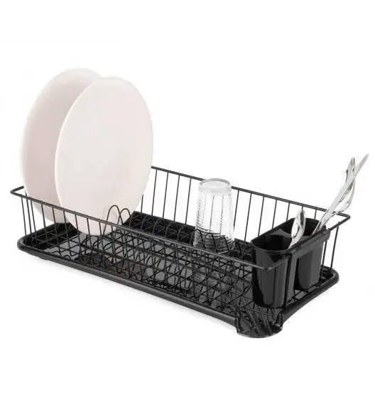 TADAR Metalowa suszarka do naczyń z ociekaczem na sztućce / 49 x 24,5 cm
