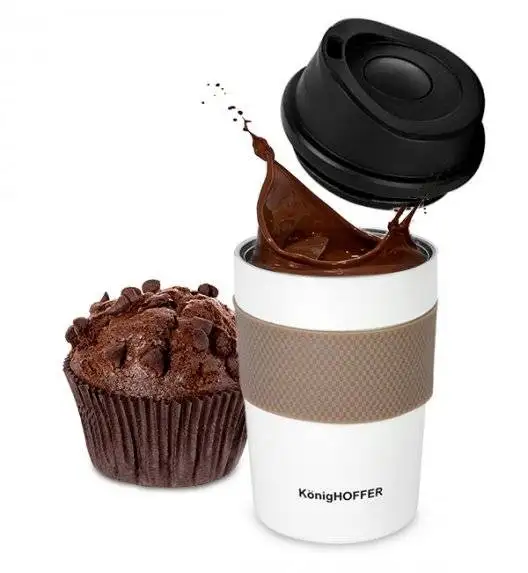 KonigHOFFER ELLIOT Kubek termiczny 330 ml  / biały / stal nierdzewna