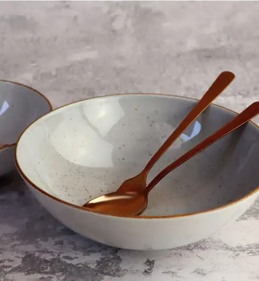 LUBIANA BOSS 6630Z Salaterka 21 cm / szara / porcelana ręcznie malowana