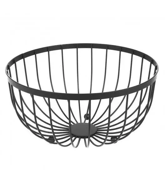 TADAR Koszyk na owoce 25 x 13 cm / czarny / metal