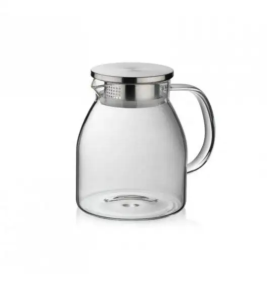 KELA LUNA Dzbanek z pokrywką 1,2 l / szkło borokrzemowe + stal nierdzewna