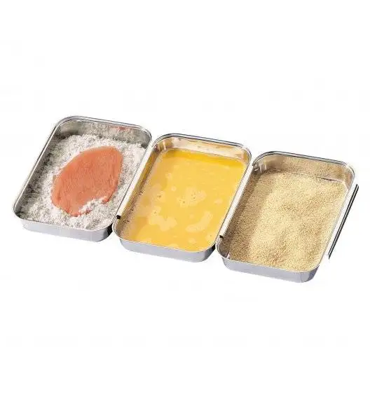 KUCHENPROFI Zestaw do panierowania / stal nierdzewna