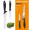 FISKARS ESSENTIAL Zestaw 2 noży Szefa kuchni / stal nierdzewna + tworzywo sztuczne