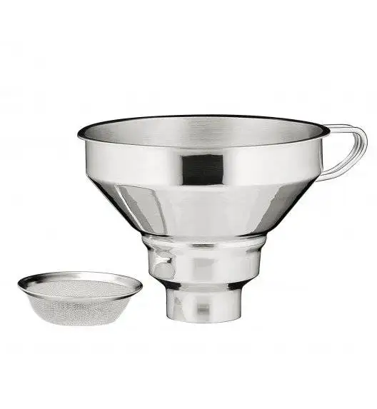 KUCHENPROFI Lejek z filtrem / stal nierdzewna