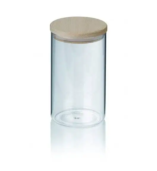 KELA AMELIE Pojemnik szklany 1 l / drewniana pokrywka