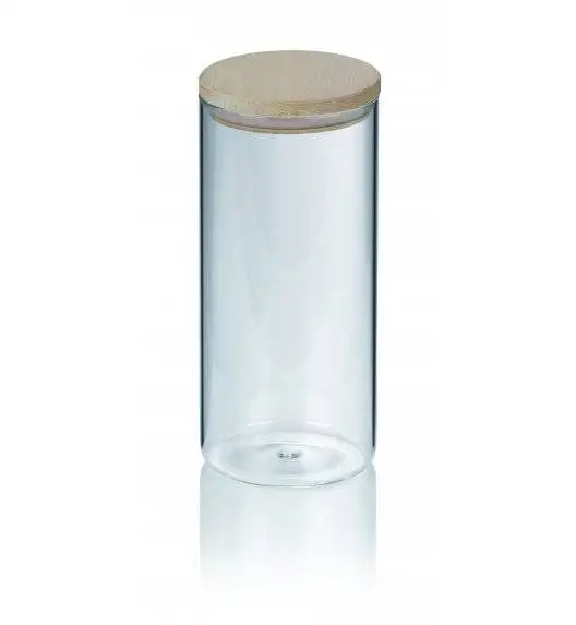 KELA AMELIE Pojemnik szklany 1,5 l / drewniana pokrywka