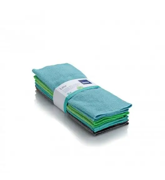 KELA Zestaw 8 ściereczek z mikrofibry 30 x 30 cm 