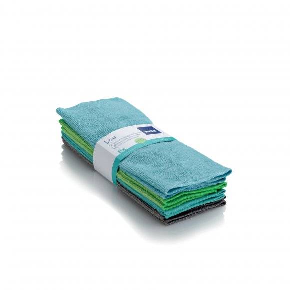 KELA Zestaw 8 ściereczek z mikrofibry 30 x 30 cm 