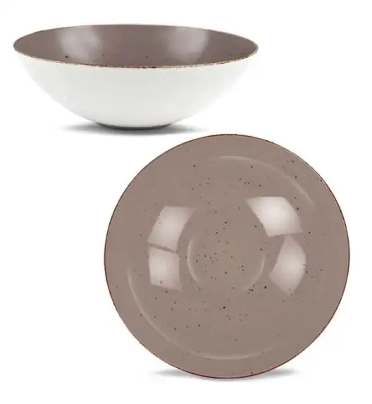 LUBIANA BOSS 6630T Salaterka 21 cm / brązowa / porcelana ręcznie malowana