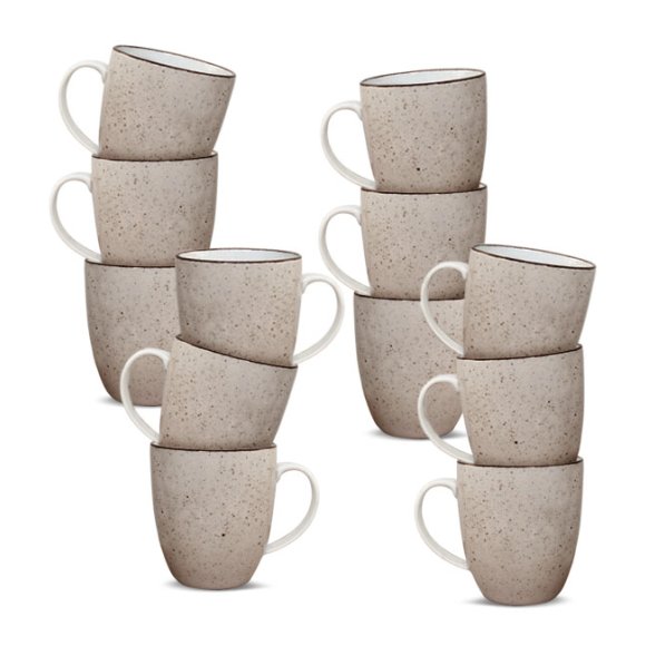 LUBIANA BOSS 6630T Kubek 380 ml 12 os / 12 el / brązowy / porcelana ręcznie malowana