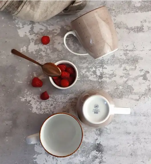 LUBIANA BOSS 6630T Kubek 380 ml 12 os / 12 el / brązowy / porcelana ręcznie malowana