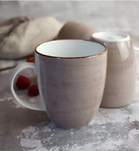 LUBIANA BOSS 6630T Kubek 380 ml 12 os / 12 el / brązowy / porcelana ręcznie malowana