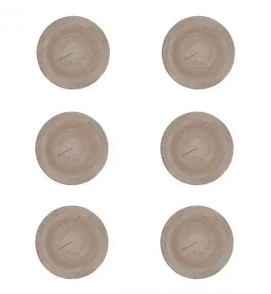 LUBIANA BOSS 6630T Komplet Talerze deserowe 20,5 cm / 6 os / 6 el / brązowy / porcelana ręcznie malowana