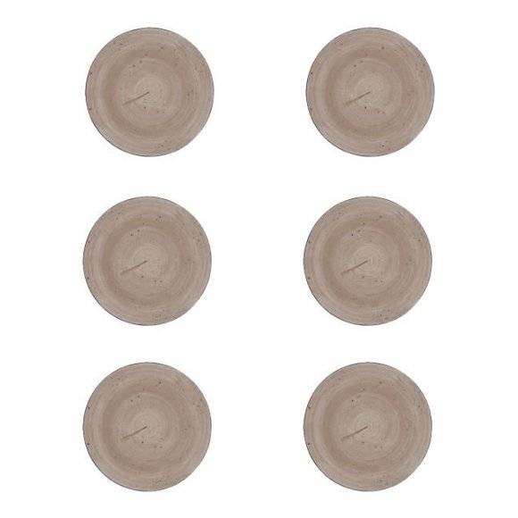 LUBIANA BOSS 6630T Komplet Talerze deserowe 20,5 cm / 6 os / 6 el / brązowy / porcelana ręcznie malowana