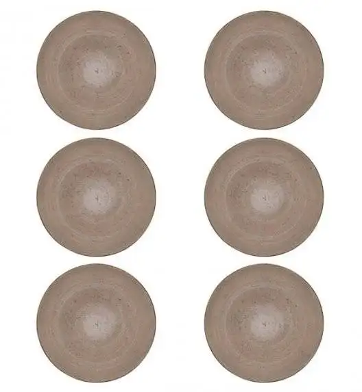 LUBIANA BOSS 6630T Komplet Talerze obiadowe 27 cm / 6 os / 6 el / brązowy / porcelana ręcznie malowana