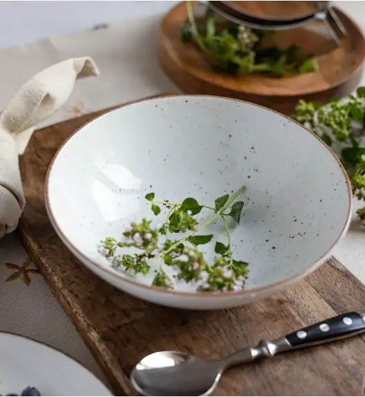 LUBIANA BOSS 6630U Salaterka 21 cm / budyniowy / porcelana ręcznie malowana