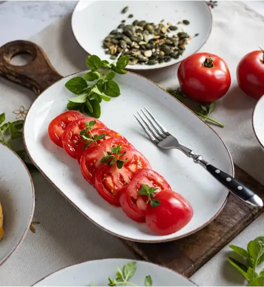 LUBIANA BOSS 6630U Półmis 28 cm / budyniowy / porcelana ręcznie malowana