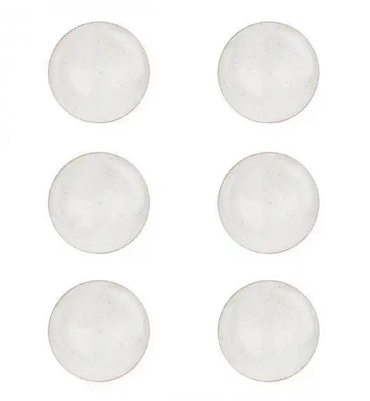 LUBIANA BOSS 6630U Komplet Talerze deserowe 20,5 cm / 6 os / 6 el / budyniowy / porcelana ręcznie malowana