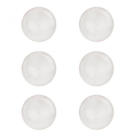 LUBIANA BOSS 6630U Komplet Talerze deserowe 20,5 cm / 6 os / 6 el / budyniowy / porcelana ręcznie malowana