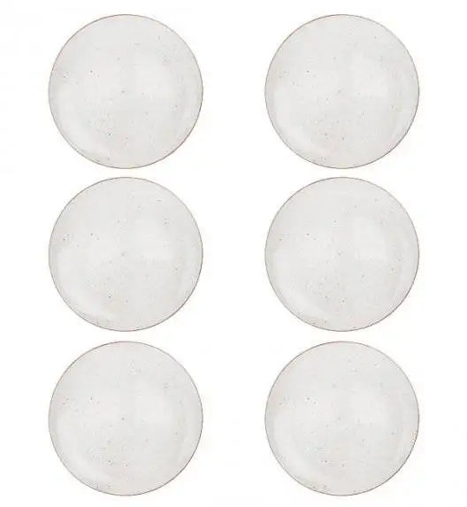 LUBIANA BOSS 6630U Komplet Talerze obiadowe 27 cm / 6 os / 6 el / budyniowy / porcelana ręcznie malowana