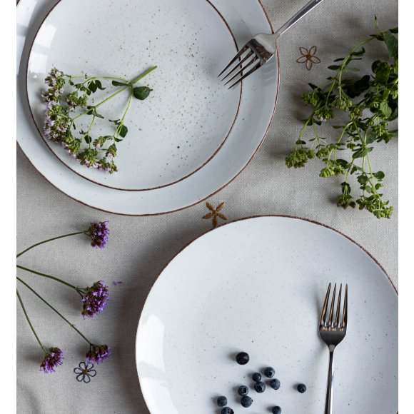 LUBIANA BOSS 6630U Serwis obiadowy 54 el / 18 osób / budyniowy / porcelana ręcznie malowana