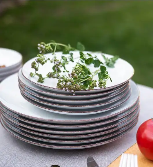 LUBIANA BOSS 6630U Serwis obiadowy 72 el / 24 osoby / budyniowy / porcelana ręcznie malowana