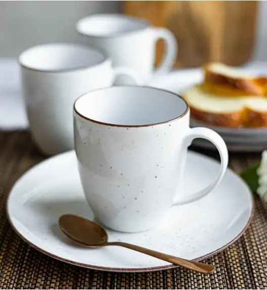 LUBIANA BOSS 6630U Serwis obiadowy 48 el / 12 osób / budyniowy / porcelana ręcznie malowana