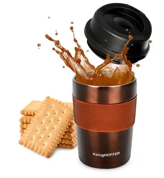 KonigHOFFER ELLIOT Kubek termiczny 330 ml  / brązowy / stal nierdzewna