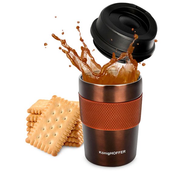 KonigHOFFER ELLIOT Kubek termiczny 330 ml  / brązowy / stal nierdzewna