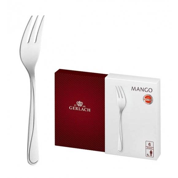 Gerlach Mango Sztućce Widelczyki do ciast 6 el pudełko / 6 osób / połysk