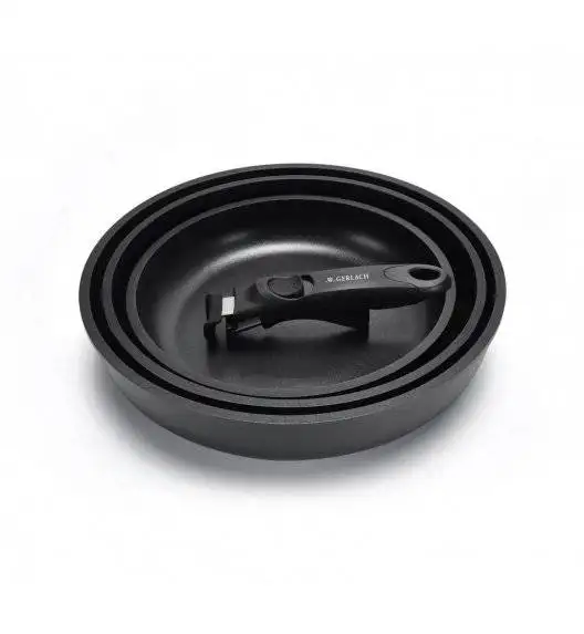 GERLACH SMART 994 Komplet 3 patelni 20/24/28 cm + odpinana rączka / indukcja