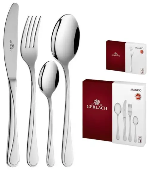 Gerlach Mango Sztućce Komplet 30 el pudełko / 6 osób / połysk