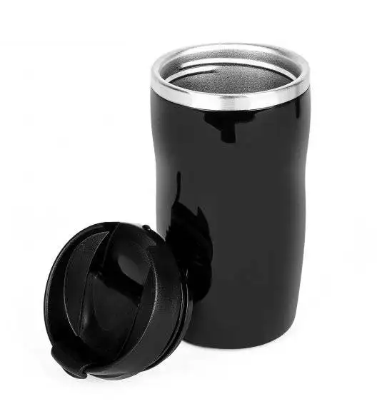 TADAR FLIP Kubek podróżny 280 ml  / czarny / stal nierdzewna