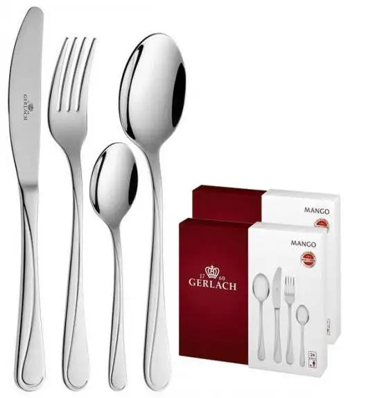 Gerlach Mango Sztućce Komplet 48 el (2x24) pudełko / 12 osób / połysk