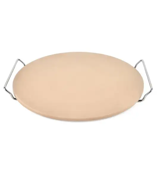 KONIGHOFFER Kamień do pieczenia pizzy 33 cm ze stojakiem + nóż do pizzy / kamień + stal nierdzewna