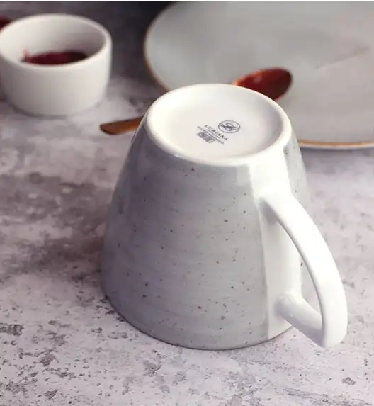 LUBIANA BOSS 6630Z Serwis obiadowo - kawowy 90 el / 18 osób / szary / porcelana ręcznie malowana