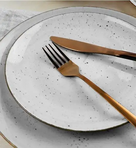 LUBIANA BOSS 6630Z Serwis obiadowo - kawowy 120 el / 24 osoby / szary / porcelana ręcznie malowana