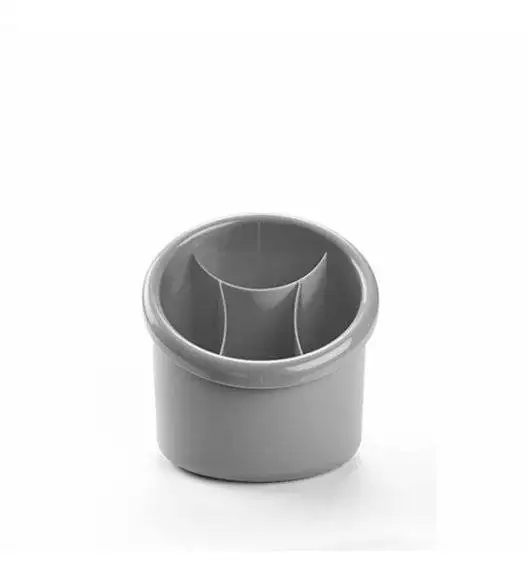 PLASTIC FORTE Ociekacz na sztućce okrągły / szary / tworzywo sztuczne