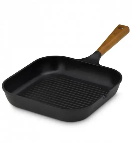 GERLACH NATUR Komplet patelni z powłoką ceramiczną ILAG® Non-Stick / 20, 24, 28 cm, Grillowa 24 cm