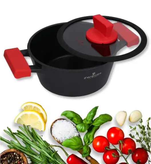 ZWIEGER OBSIDIAN Garnek z pokrywką 2l/ 20 cm GREBLON C3+