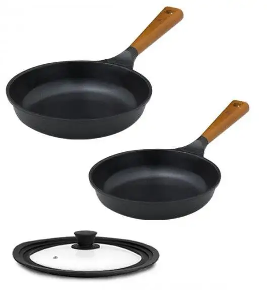 GERLACH NATUR EVO Komplet patelni 24, 28 cm z powłoką ceramiczną ILAG® Non-Stick + pokrywka