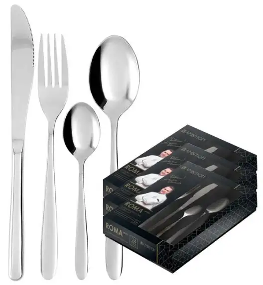 AMBITION ROMA Sztućce Komplet 72 el pudełko / 18 osób / połysk