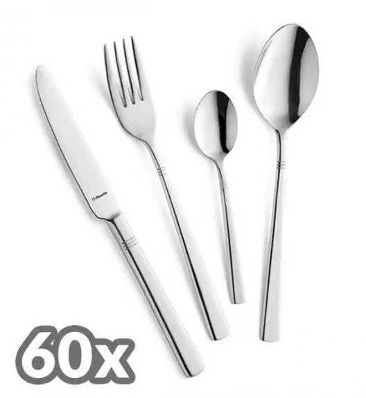 AMEFA PALMON Sztućce UE Zestaw 240 elementów dla 60 osób LUZEM / stal 18/10
