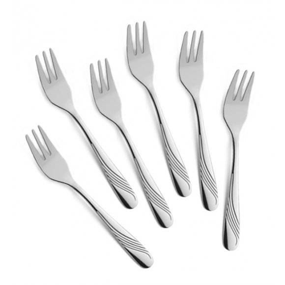 AMEFA FELICIA Komplet 6 widelczyków do ciasta / wieczysta gwarancja / połysk