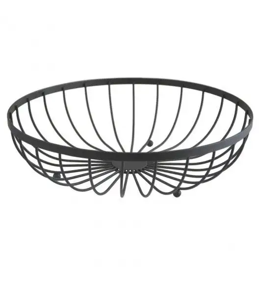 TADAR Koszyk metalowy na owoce / czarny / 30 x 8,5 cm
